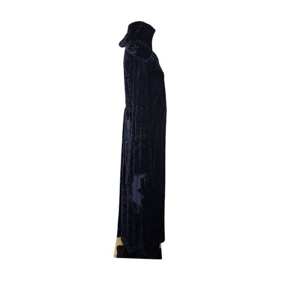 Spirit Witchy Dark Fantasy Vampire Hooded Bell Sleeve Dress Womens L Black - Picture 5 of 10